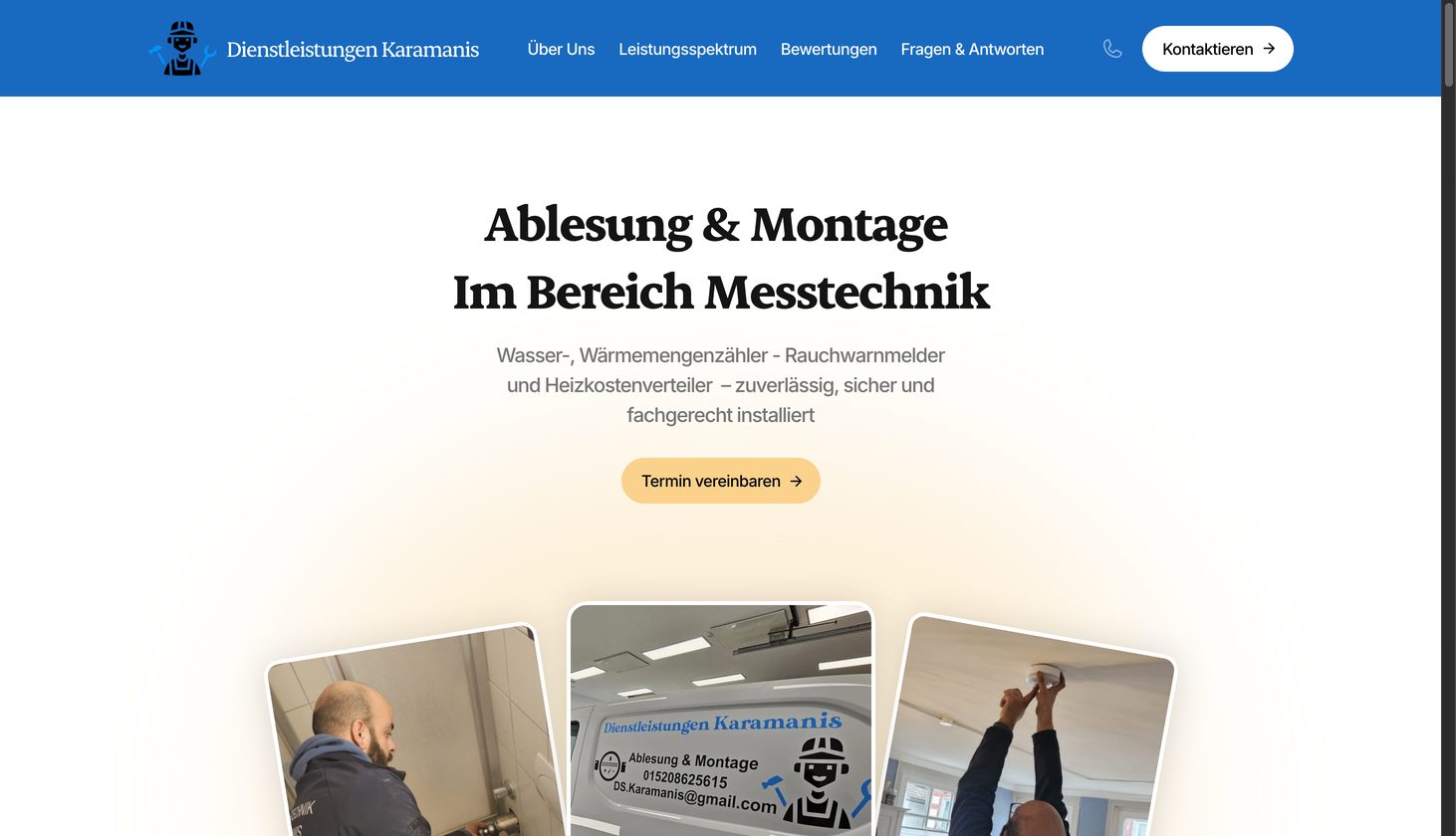Startseite von Dienstleistungen Karamanis